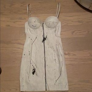 Vena Cava mini denim zip dress